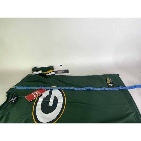 Green Bay Packers NFL Ultra Game Mens Size S Green Short Sleeve Logo Mesh Shirt - Picture 7 of 7